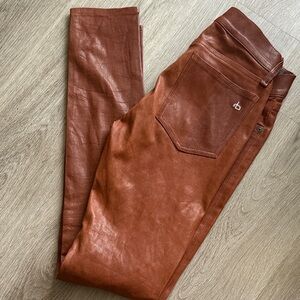 rag & bone Rust Leather Pants